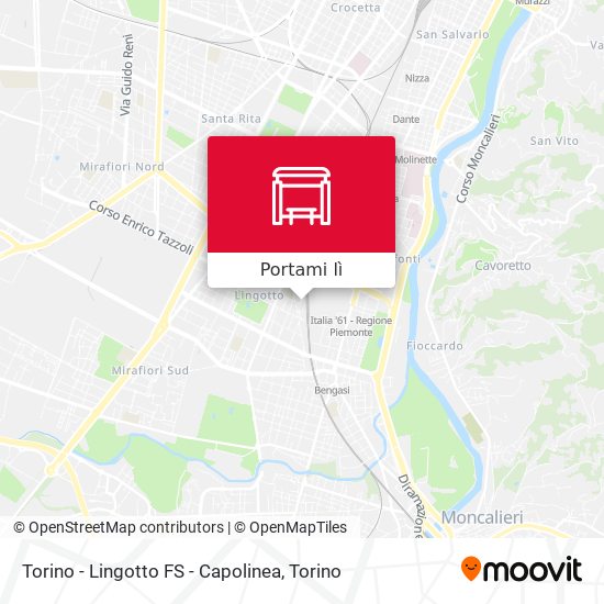 Mappa Torino - Lingotto FS - Capolinea