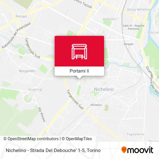 Mappa Nichelino - Strada Del Debouche'  1-5