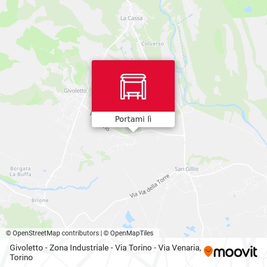 Mappa Givoletto - Zona Industriale - Via Torino - Via Venaria