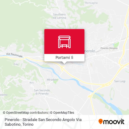 Mappa Pinerolo - Stradale San Secondo Angolo Via Sabotino