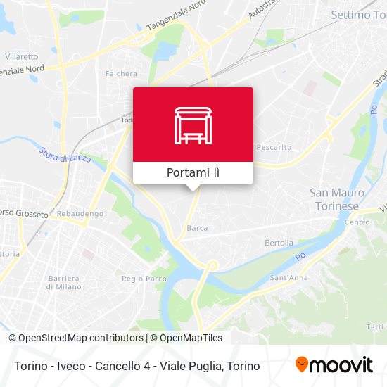 Mappa Torino - Iveco - Cancello 4 - Viale Puglia