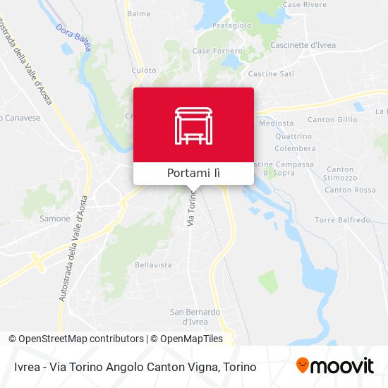 Mappa Ivrea - Via Torino Angolo Canton Vigna