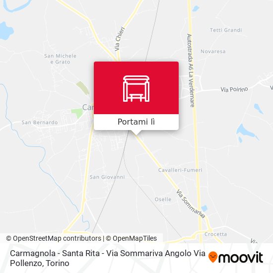 Mappa Carmagnola - Santa Rita - Via Sommariva Angolo Via Pollenzo