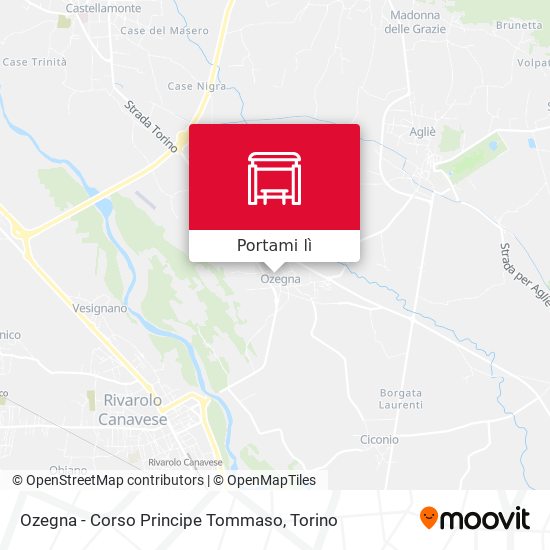 Mappa Ozegna - Corso Principe Tommaso