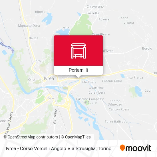 Mappa Ivrea - Corso Vercelli Angolo Via Strusiglia