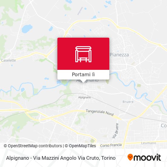 Mappa Alpignano - Via Mazzini Angolo Via Cruto
