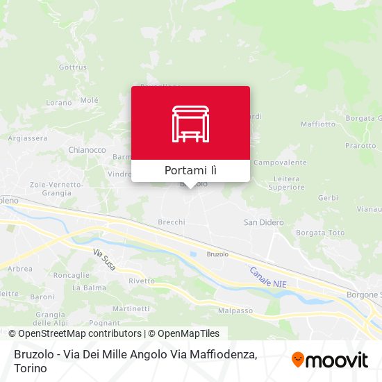 Mappa Bruzolo - Via Dei Mille Angolo Via Maffiodenza