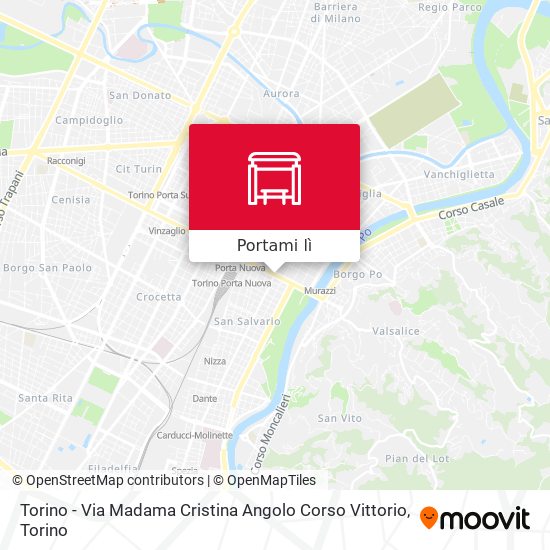 Mappa Torino - Via Madama Cristina Angolo Corso Vittorio