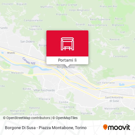 Mappa Borgone Di Susa - Piazza Montabone