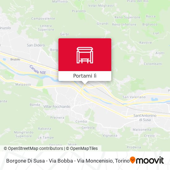 Mappa Borgone Di Susa - Via Bobba - Via Moncenisio