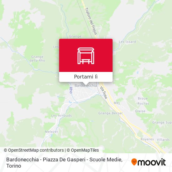 Mappa Bardonecchia - Piazza De Gasperi - Scuole Medie