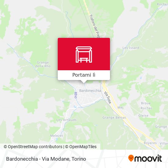 Mappa Bardonecchia - Via Modane