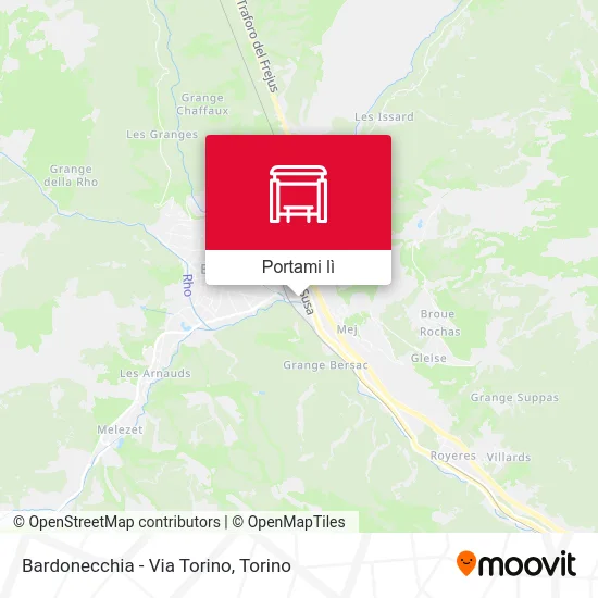 Mappa Bardonecchia - Via Torino