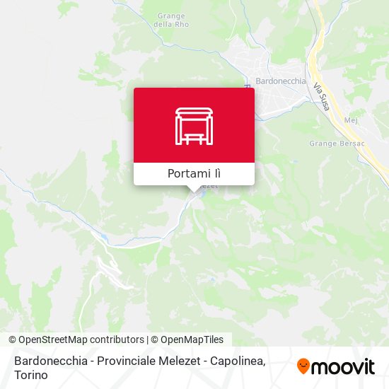 Mappa Bardonecchia - Provinciale Melezet - Capolinea