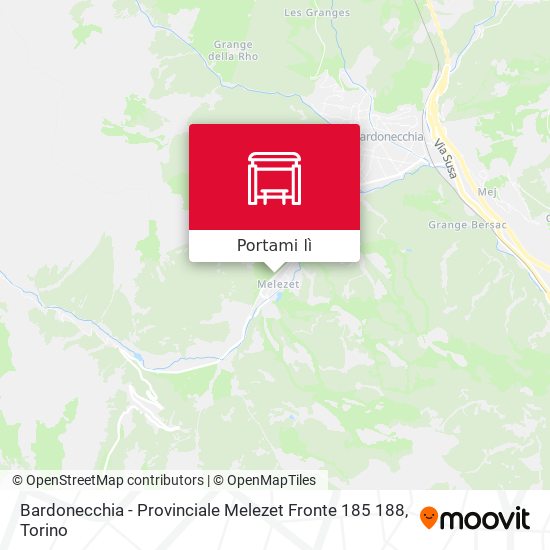 Mappa Bardonecchia - Provinciale Melezet Fronte 185 188