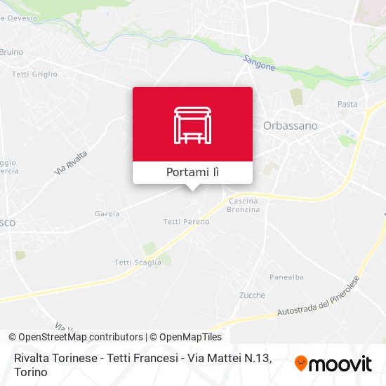 Mappa Rivalta Torinese - Tetti Francesi - Via Mattei N.13