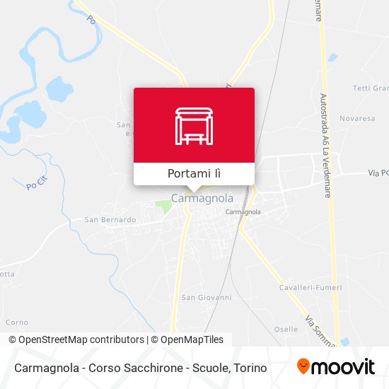 Mappa Carmagnola - Corso Sacchirone - Scuole