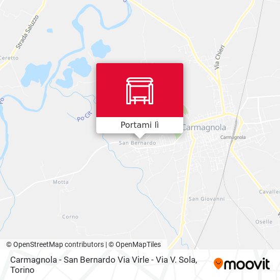 Mappa Carmagnola - San Bernardo Via Virle - Via V. Sola
