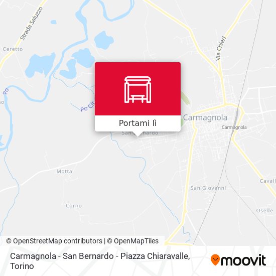 Mappa Carmagnola - San Bernardo - Piazza Chiaravalle