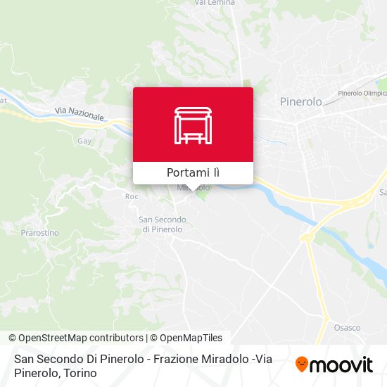 Mappa San Secondo Di Pinerolo - Frazione Miradolo -Via Pinerolo