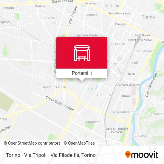 Mappa Torino - Via Tripoli - Via Filadelfia