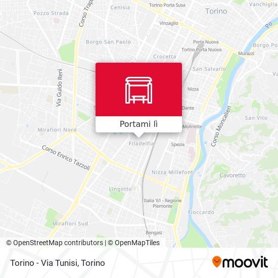 Mappa Torino - Via Tunisi