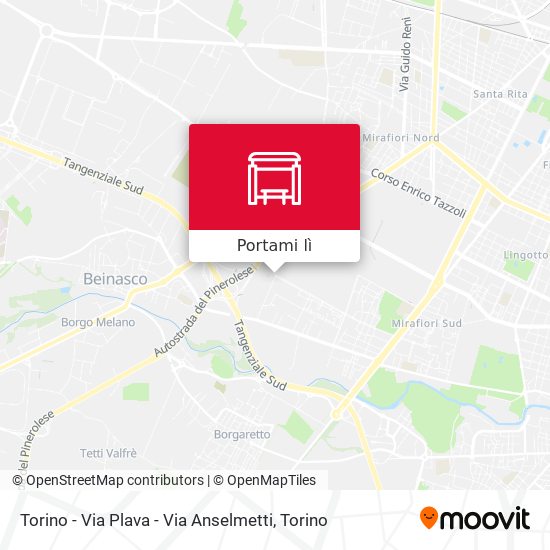 Mappa Torino - Via Plava - Via Anselmetti