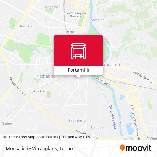 Mappa Moncalieri - Via Juglaris