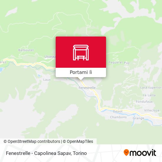 Mappa Fenestrelle - Capolinea Sapav