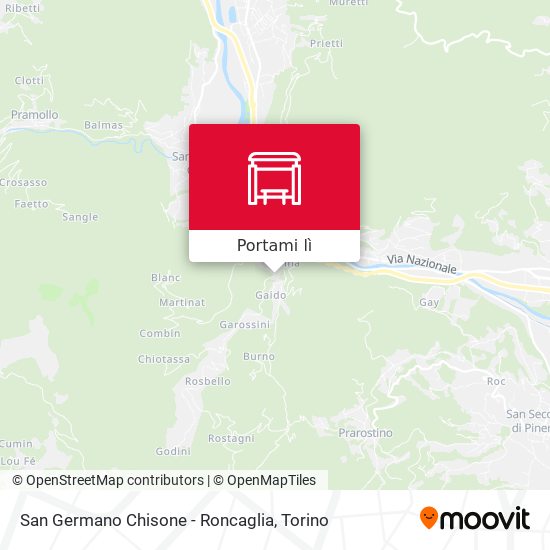 Mappa San Germano Chisone - Roncaglia