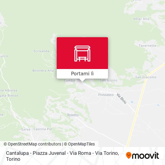 Mappa Cantalupa - Piazza Juvenal - Via Roma - Via Torino