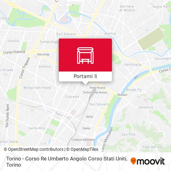 Mappa Torino - Corso Re Umberto Angolo Corso Stati Uniti