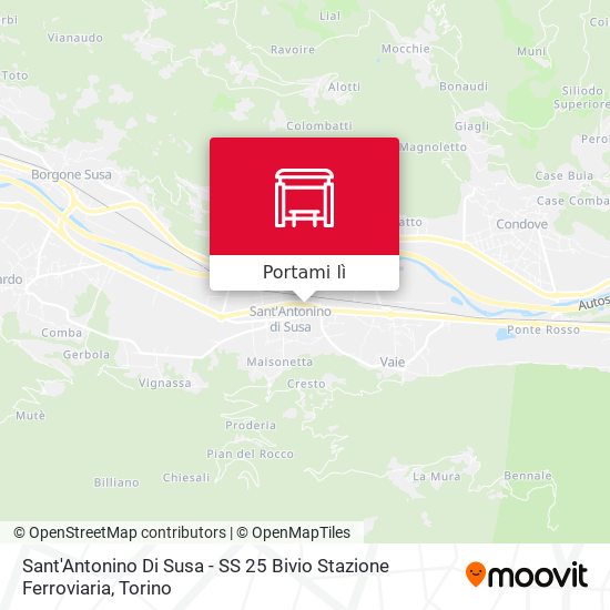 Mappa Sant'Antonino Di Susa - SS 25 Bivio Stazione Ferroviaria