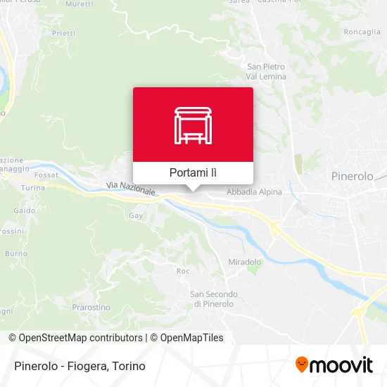 Mappa Pinerolo - Fiogera