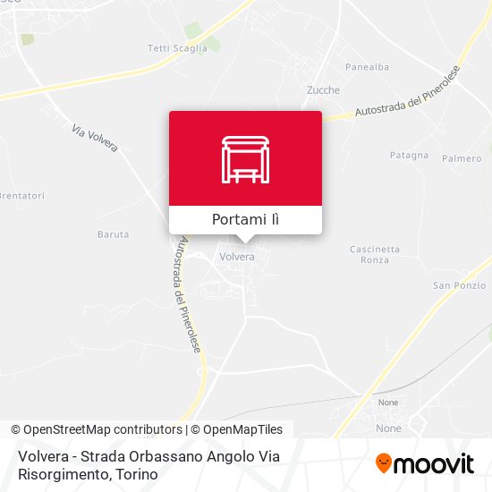 Mappa Volvera - Strada Orbassano Angolo Via Risorgimento