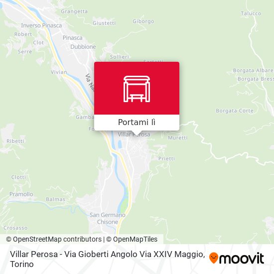 Mappa Villar Perosa - Via Gioberti Angolo Via XXIV Maggio
