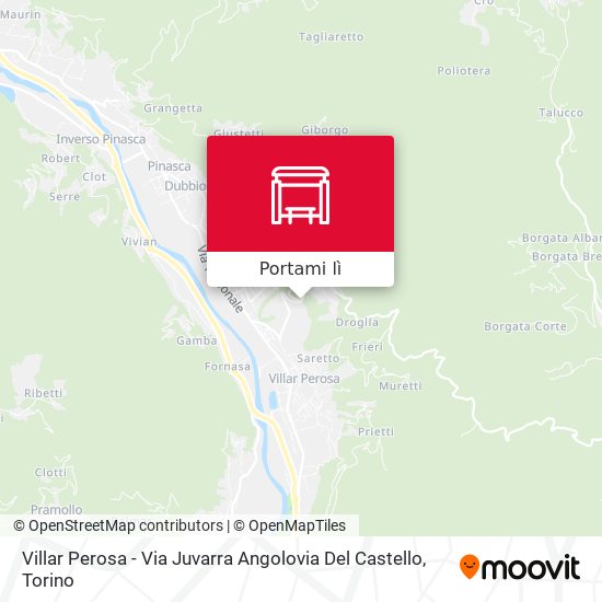 Mappa Villar Perosa - Via Juvarra Angolovia Del Castello