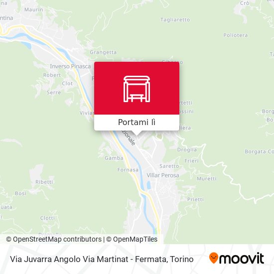 Mappa Via Juvarra Angolo Via Martinat - Fermata