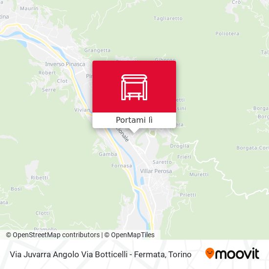 Mappa Via Juvarra Angolo Via Botticelli - Fermata
