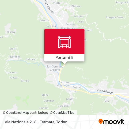 Mappa Via Nazionale  218 - Fermata