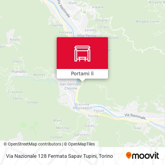 Mappa Via Nazionale  128 Fermata Sapav Tupini