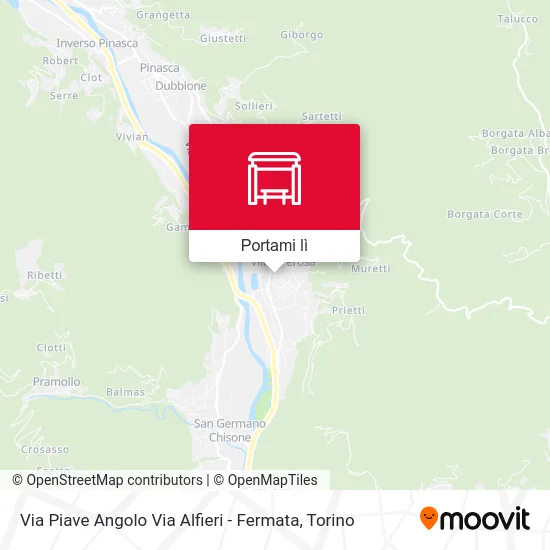 Mappa Via Piave Angolo Via Alfieri - Fermata