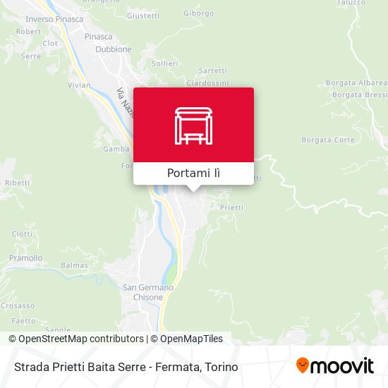Mappa Strada Prietti Baita Serre - Fermata