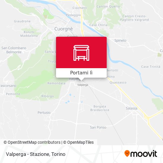 Mappa Valperga - Stazione