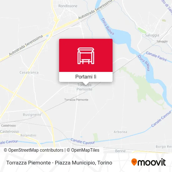 Mappa Torrazza Piemonte - Piazza Municipio