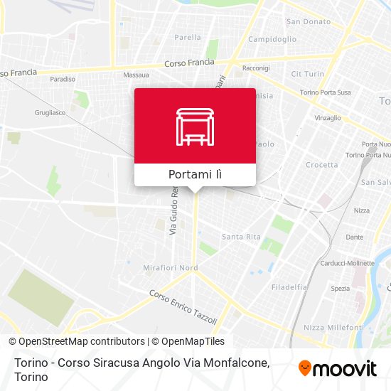 Mappa Torino - Corso Siracusa Angolo Via Monfalcone