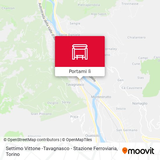 Mappa Settimo Vittone -Tavagnasco - Stazione Ferroviaria