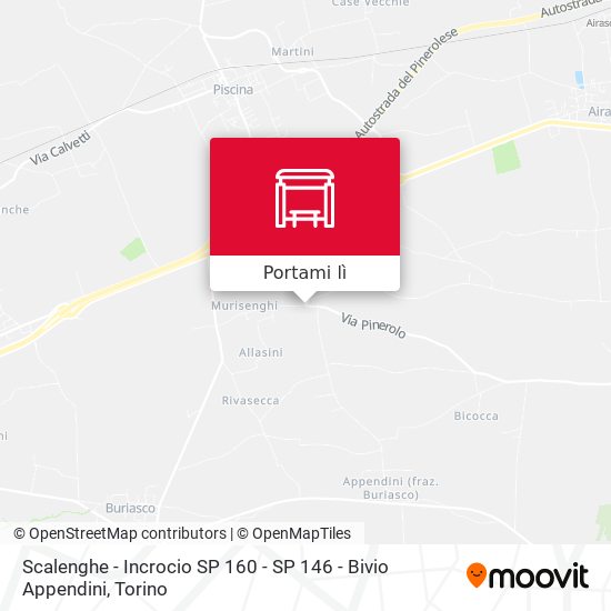 Mappa Scalenghe - Incrocio SP 160 - SP 146 - Bivio Appendini