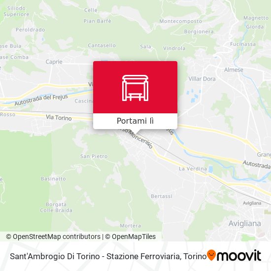 Mappa Sant'Ambrogio Di Torino - Stazione Ferroviaria
