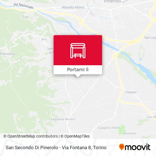 Mappa San Secondo Di Pinerolo - Via Fontana  8